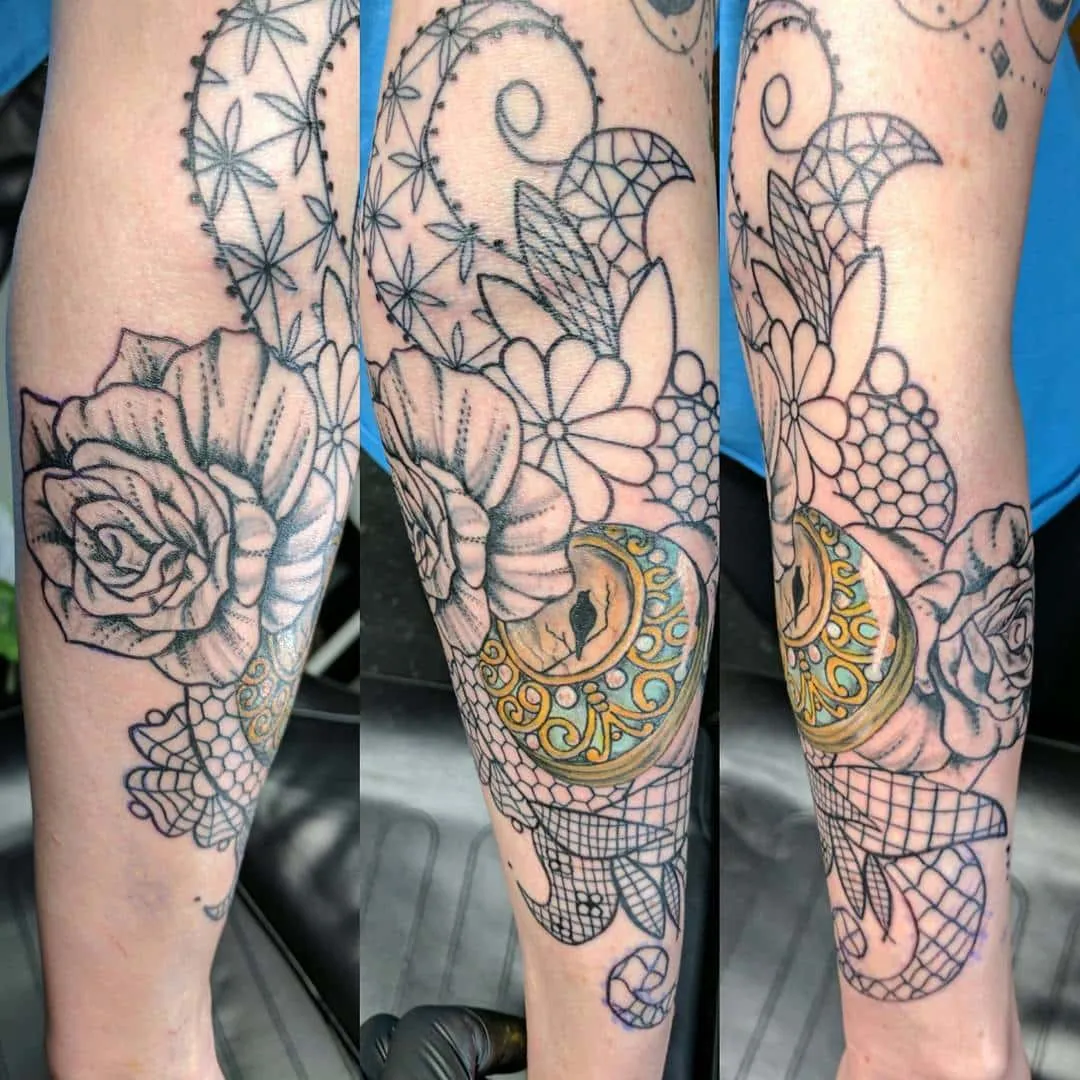 custom tattoos tattoo by TJ Cornelius at Fallen Raven Tattoo Studio in Simpsonville, SC