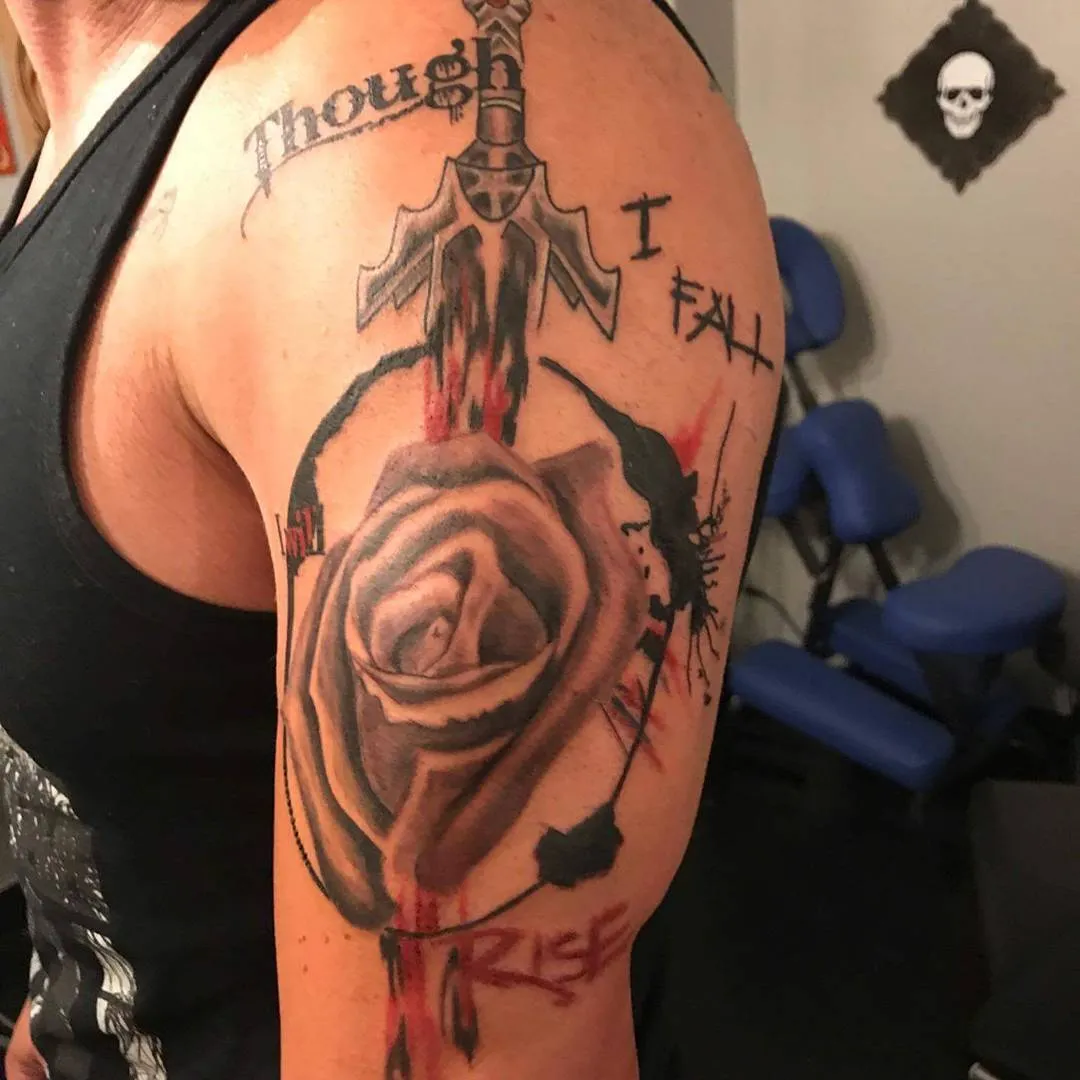 custom tattoos tattoo by TJ Cornelius at Fallen Raven Tattoo Studio in Simpsonville, SC
