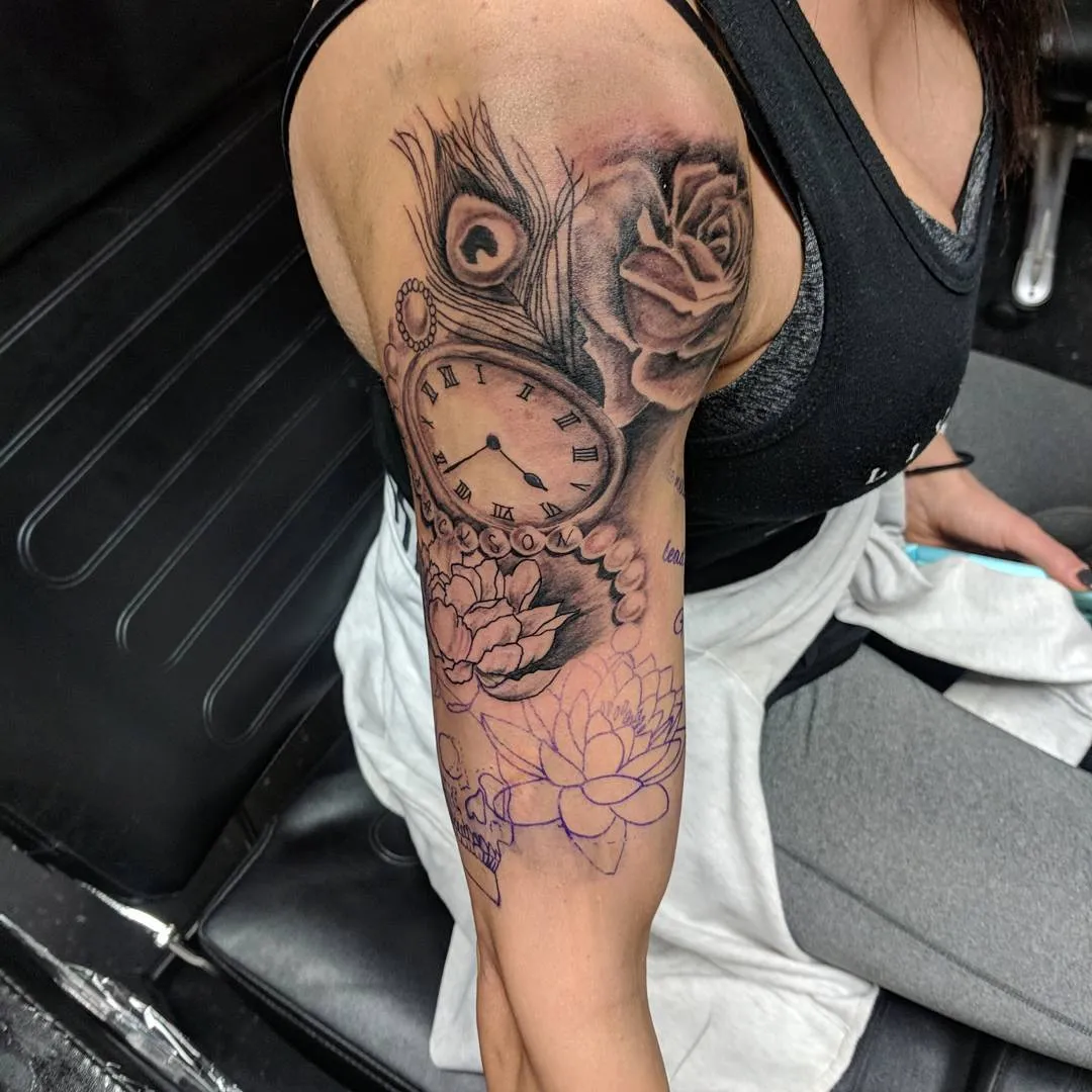 custom tattoos tattoo by TJ Cornelius at Fallen Raven Tattoo Studio in Simpsonville, SC