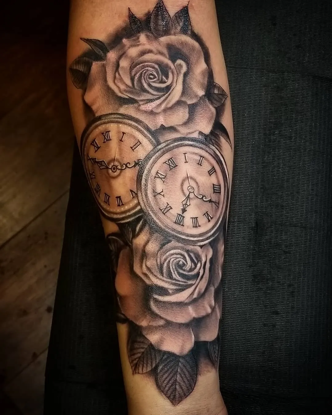 black & grey realism tattoo by Pete Delia at Fallen Raven Tattoo Studio in Simpsonville, SC