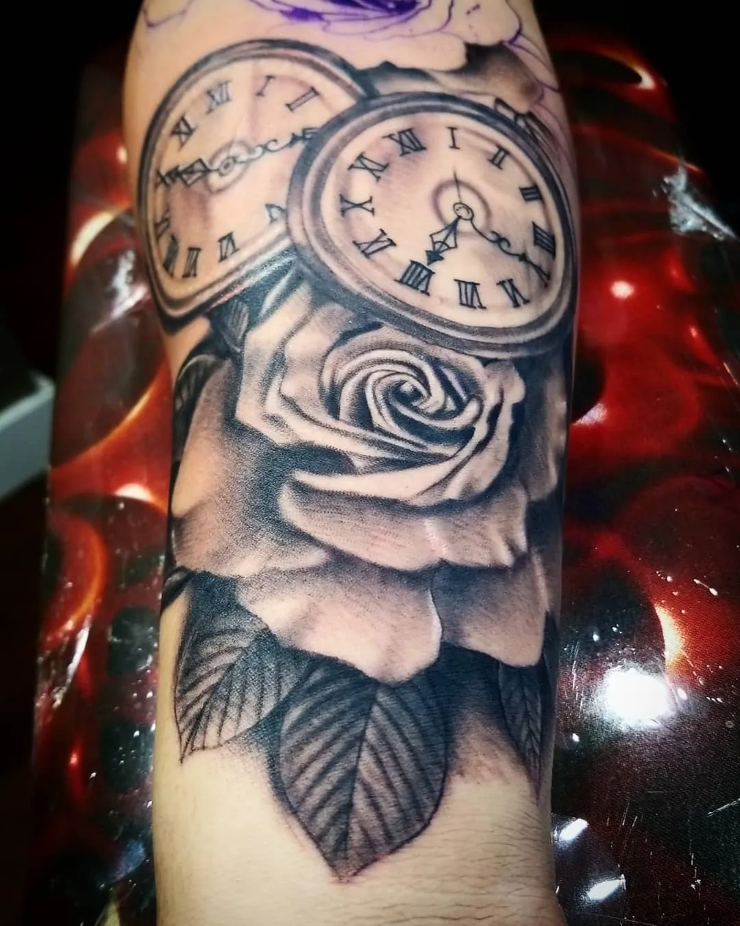 black & grey realism tattoo by Pete Delia at Fallen Raven Tattoo Studio in Simpsonville, SC