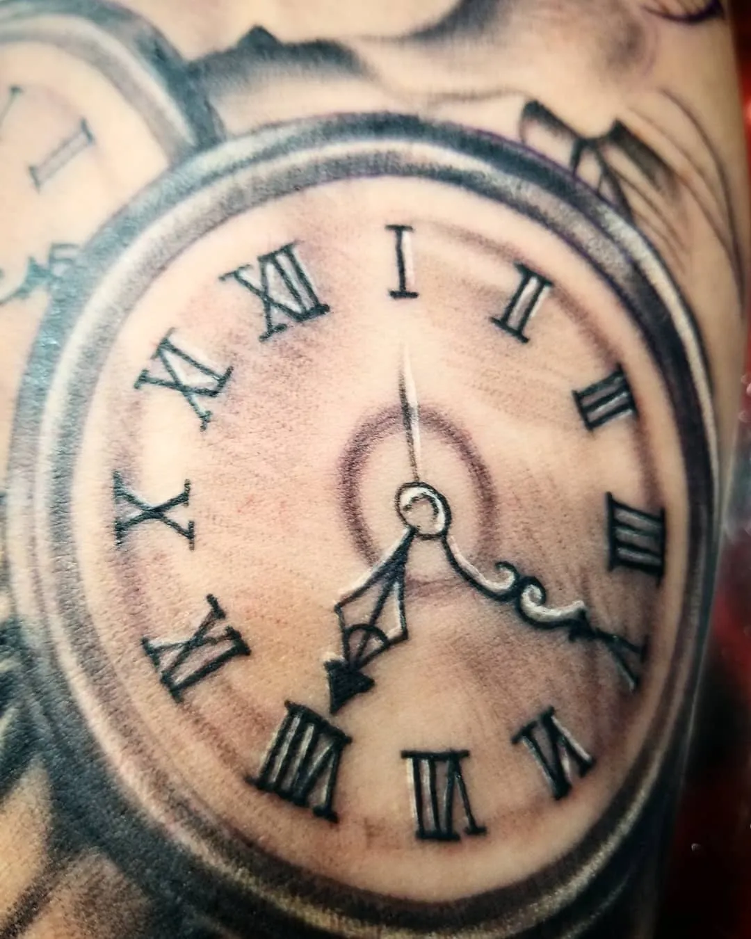 black & grey realism tattoo by Pete Delia at Fallen Raven Tattoo Studio in Simpsonville, SC