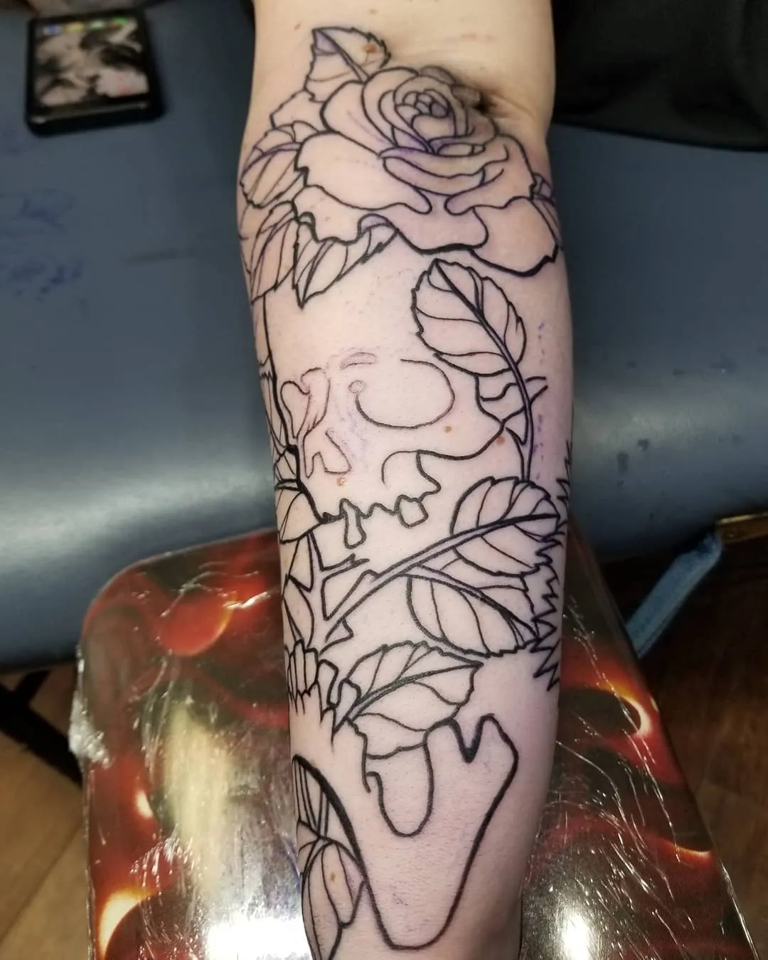 black & grey realism tattoo by Pete Delia at Fallen Raven Tattoo Studio in Simpsonville, SC