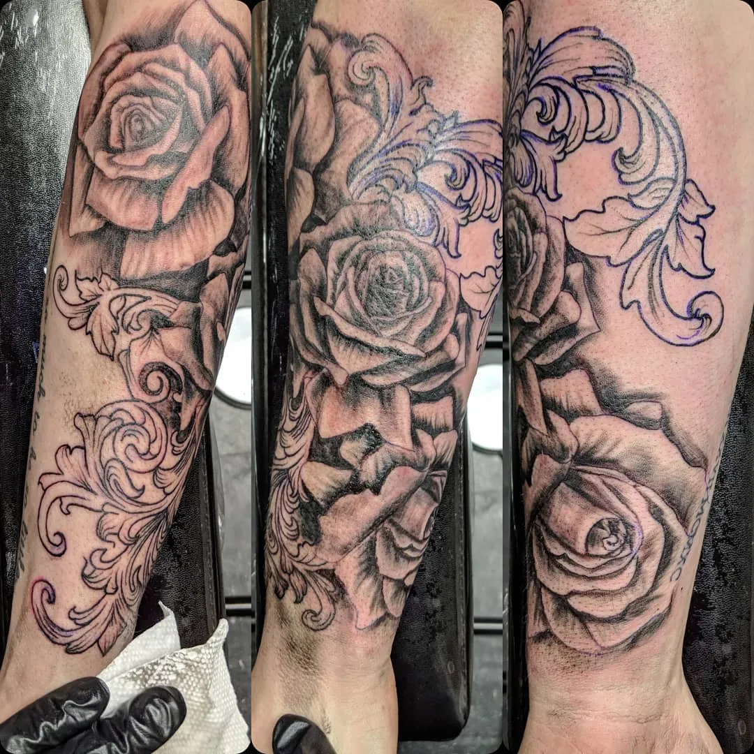 cover-ups tattoo by TJ Cornelius at Fallen Raven Tattoo Studio in Simpsonville, SC