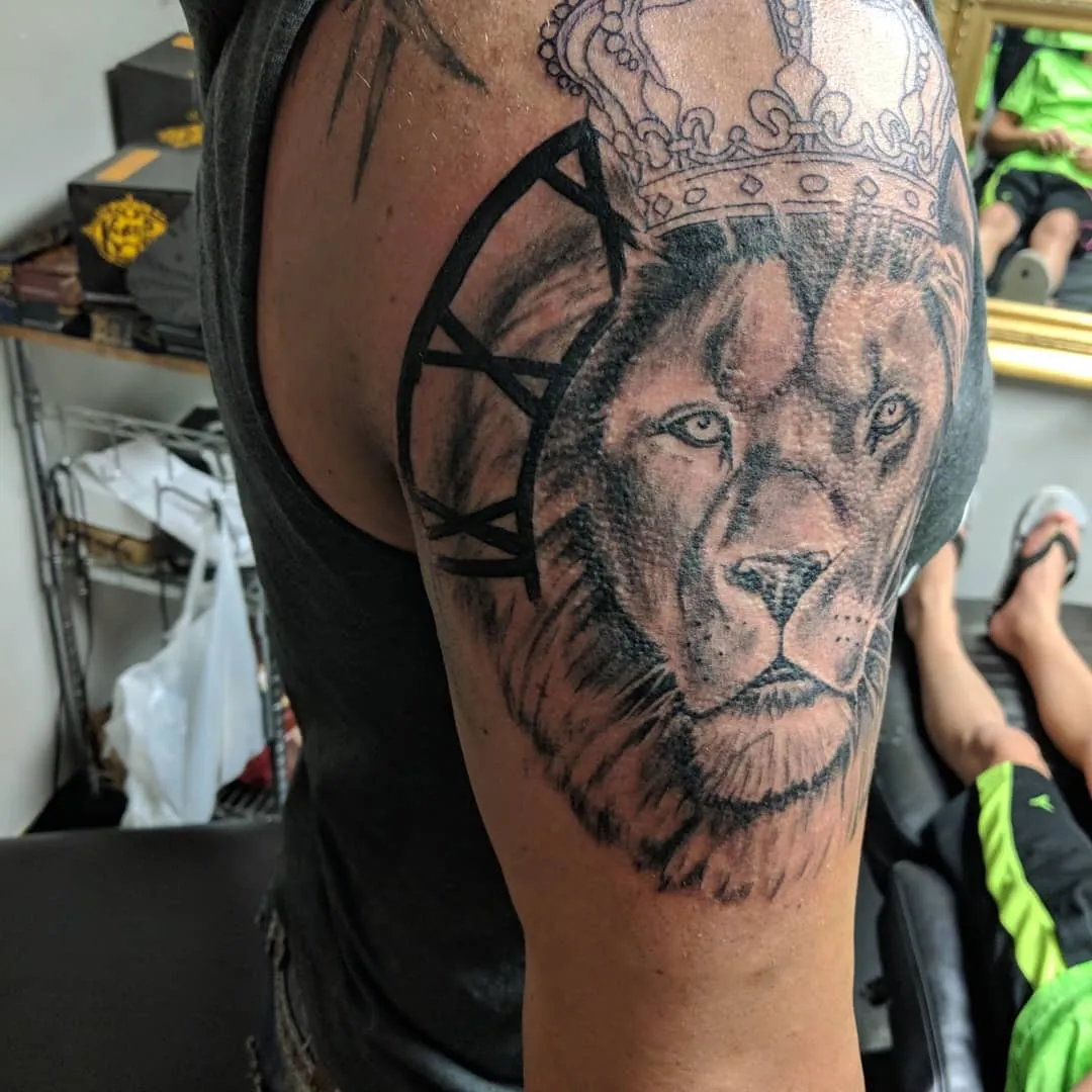 custom tattoos tattoo by TJ Cornelius at Fallen Raven Tattoo Studio in Simpsonville, SC