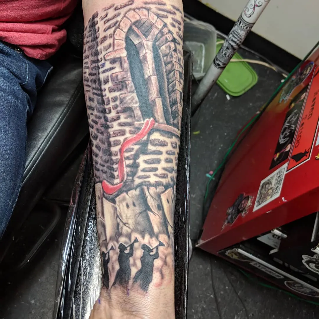 custom tattoos tattoo by TJ Cornelius at Fallen Raven Tattoo Studio in Simpsonville, SC
