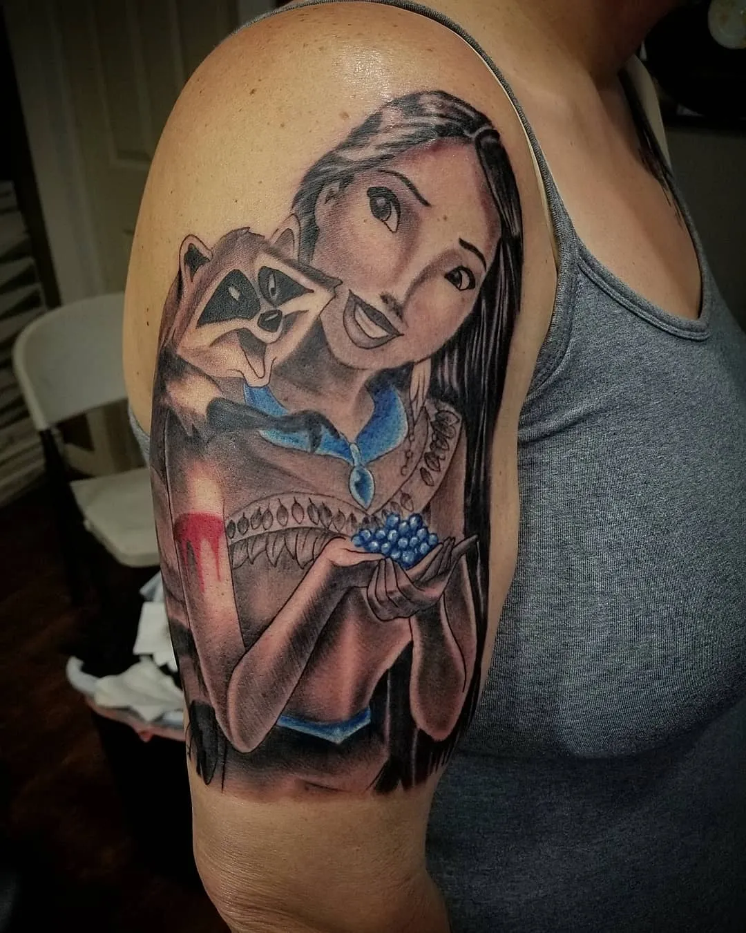 black & grey realism tattoo by Pete Delia at Fallen Raven Tattoo Studio in Simpsonville, SC