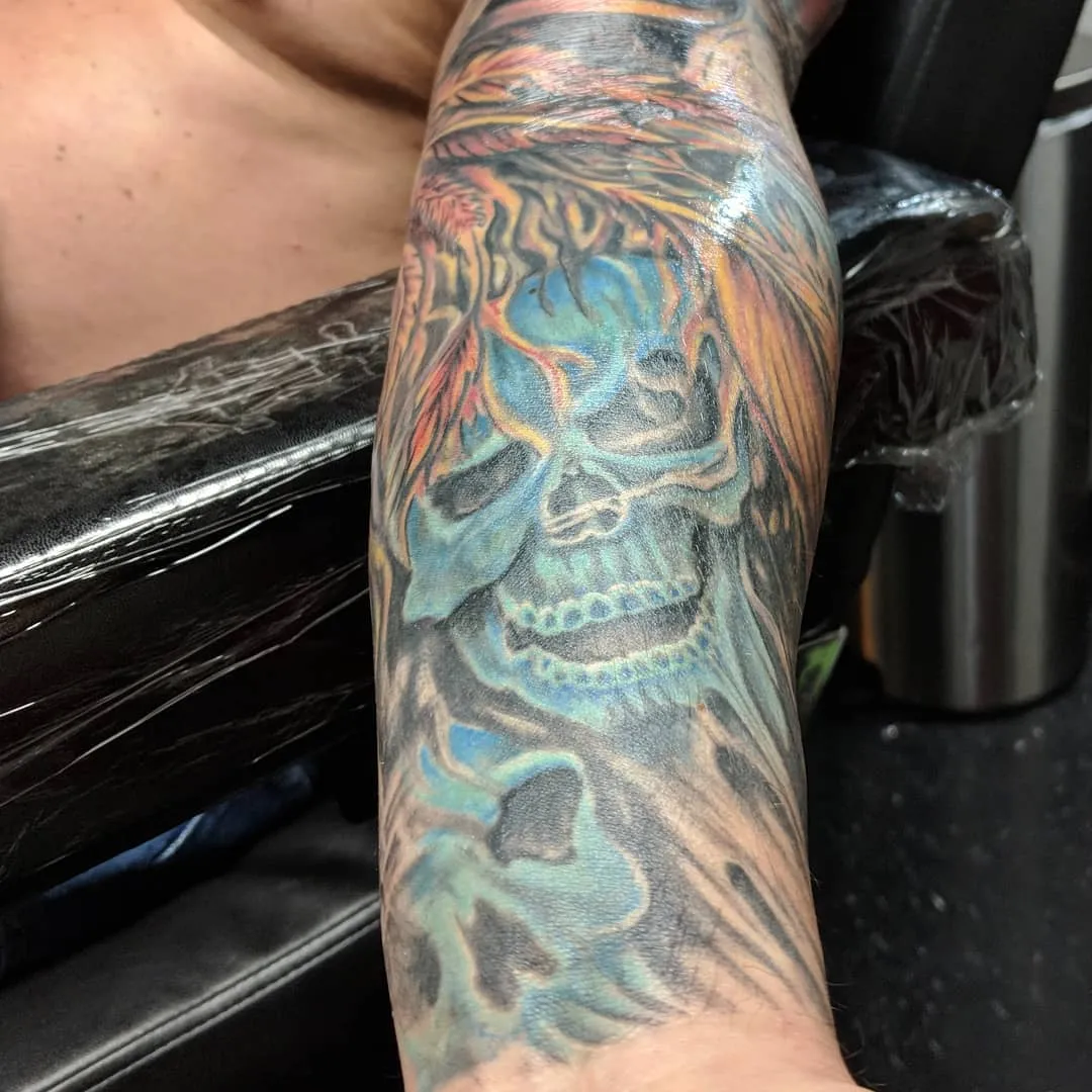 black & grey realism tattoo by TJ Cornelius at Fallen Raven Tattoo Studio in Simpsonville, SC
