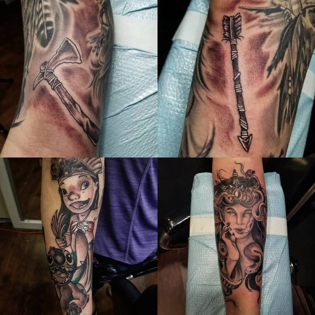 black & grey realism tattoo by Pete Delia at Fallen Raven Tattoo Studio in Simpsonville, SC
