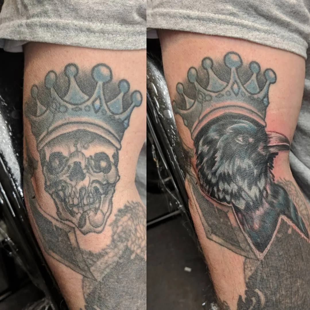custom tattoos tattoo by TJ Cornelius at Fallen Raven Tattoo Studio in Simpsonville, SC