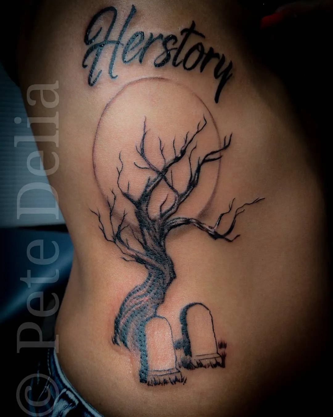 black & grey realism tattoo by Pete Delia at Fallen Raven Tattoo Studio in Simpsonville, SC