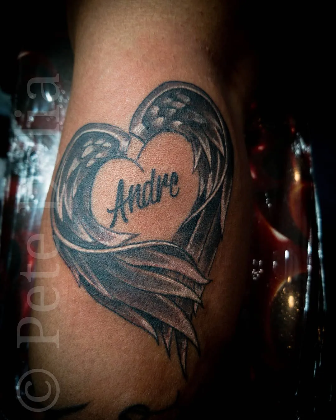 black & grey realism tattoo by Pete Delia at Fallen Raven Tattoo Studio in Simpsonville, SC