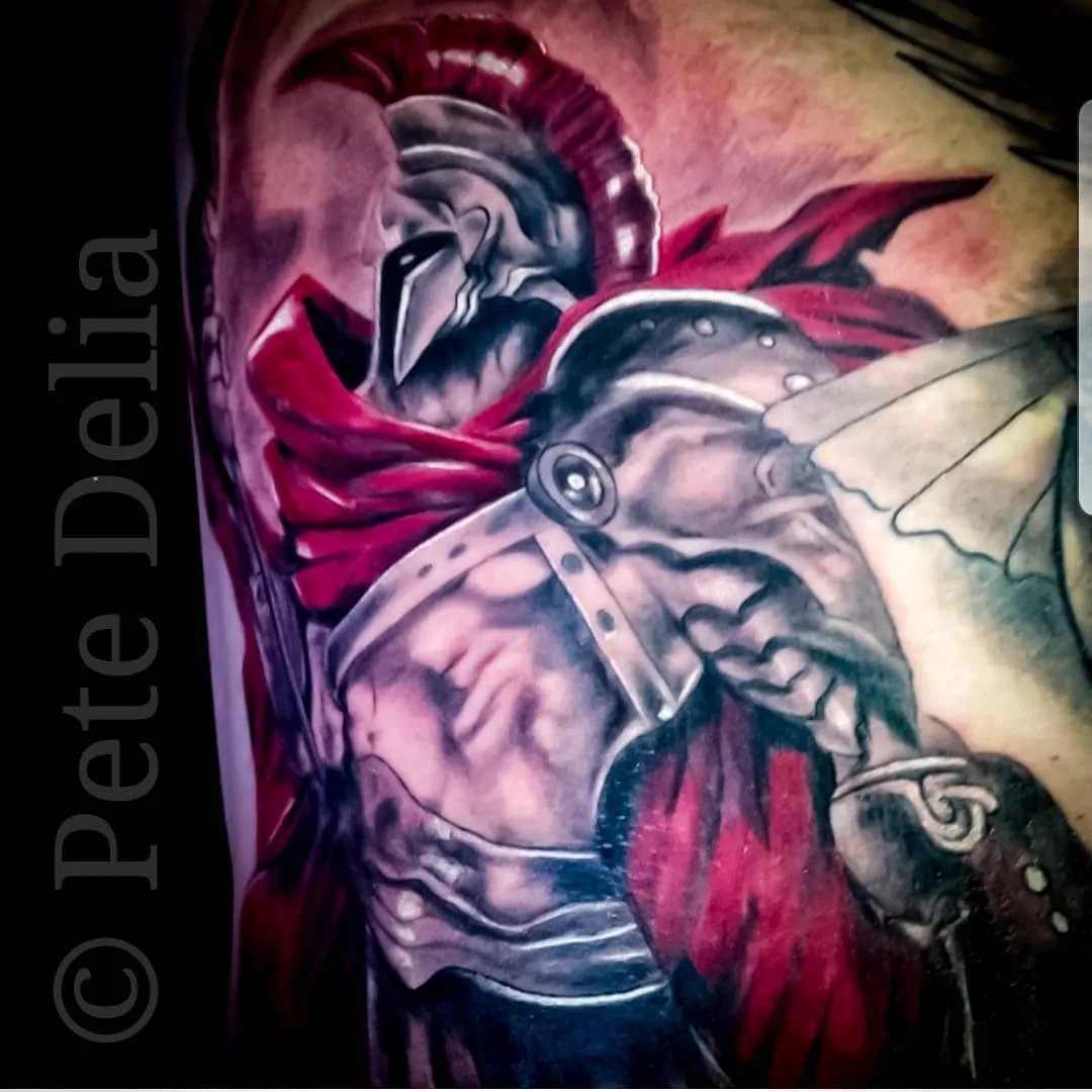 black & grey realism tattoo by Pete Delia at Fallen Raven Tattoo Studio in Simpsonville, SC