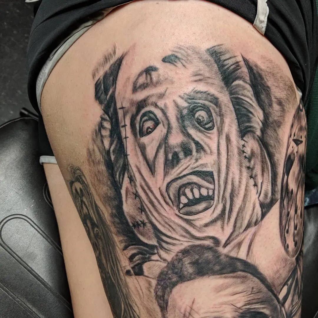 custom tattoos tattoo by TJ Cornelius at Fallen Raven Tattoo Studio in Simpsonville, SC