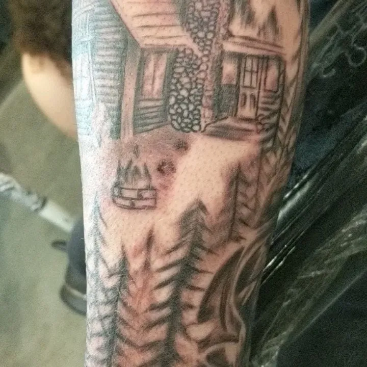 custom tattoos tattoo by TJ Cornelius at Fallen Raven Tattoo Studio in Simpsonville, SC