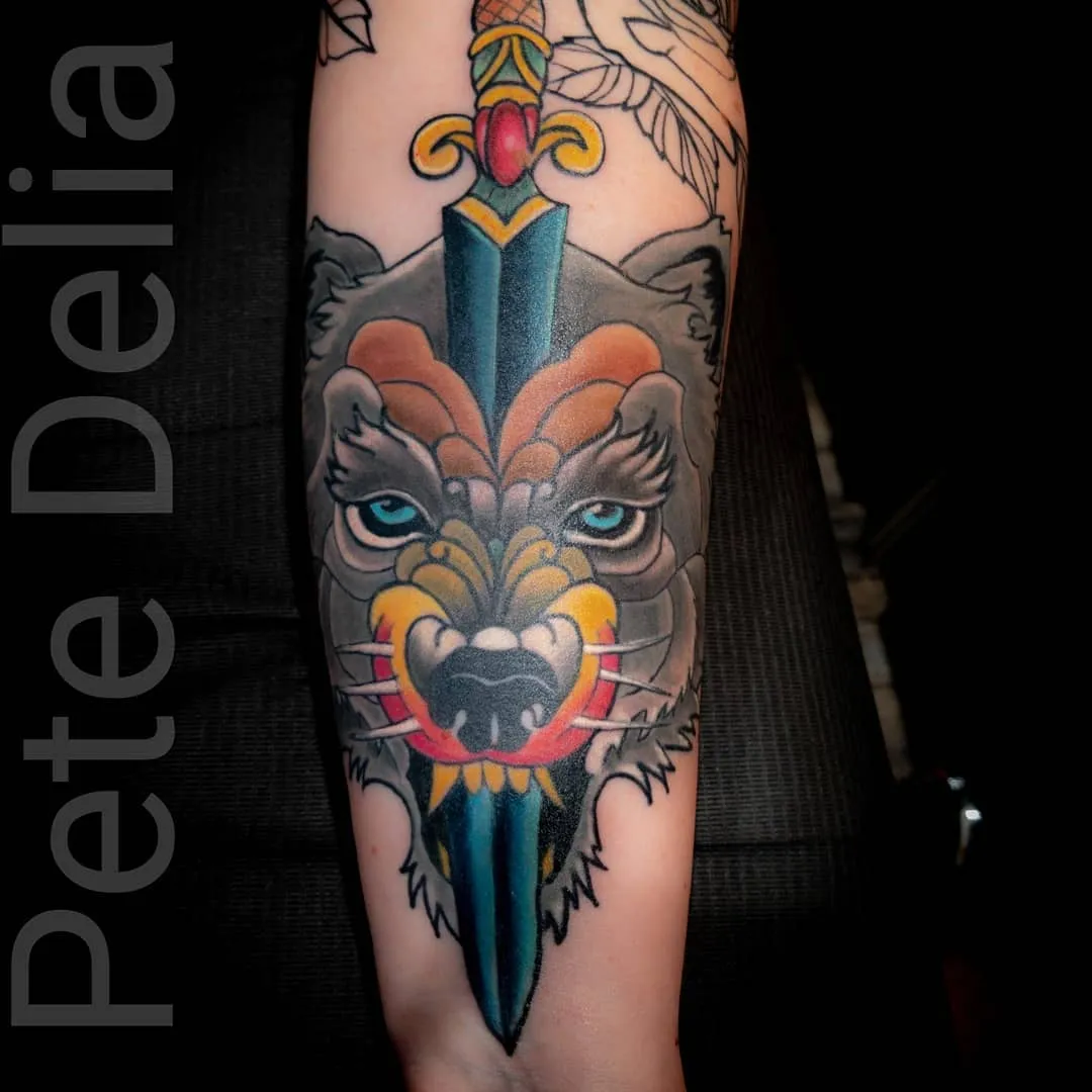 black & grey realism tattoo by Pete Delia at Fallen Raven Tattoo Studio in Simpsonville, SC