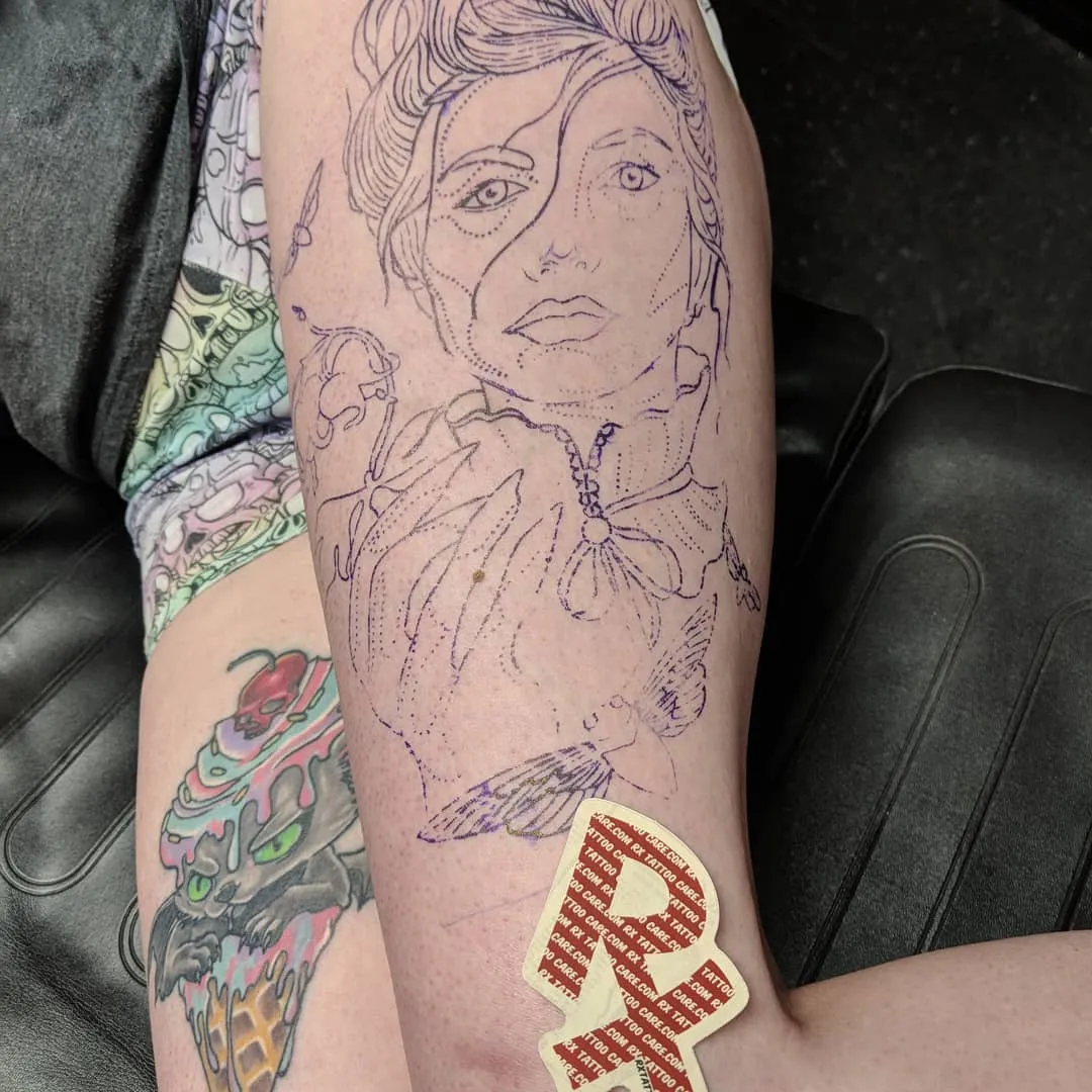 custom tattoos tattoo by TJ Cornelius at Fallen Raven Tattoo Studio in Simpsonville, SC
