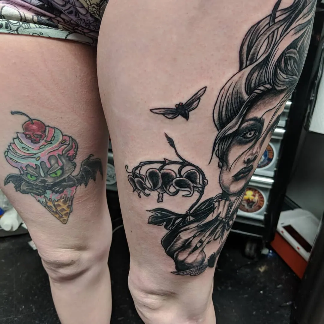 custom tattoos tattoo by TJ Cornelius at Fallen Raven Tattoo Studio in Simpsonville, SC