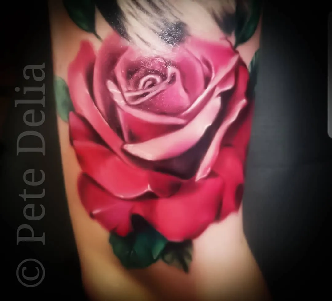black & grey realism tattoo by Pete Delia at Fallen Raven Tattoo Studio in Simpsonville, SC
