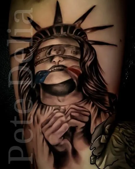 black & grey realism tattoo by Pete Delia at Fallen Raven Tattoo Studio in Simpsonville, SC