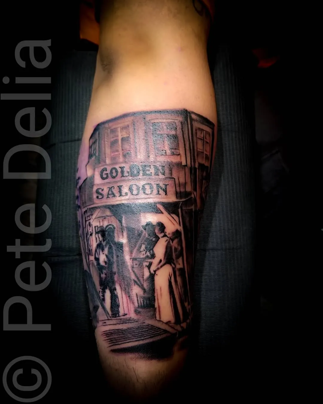 black & grey realism tattoo by Pete Delia at Fallen Raven Tattoo Studio in Simpsonville, SC