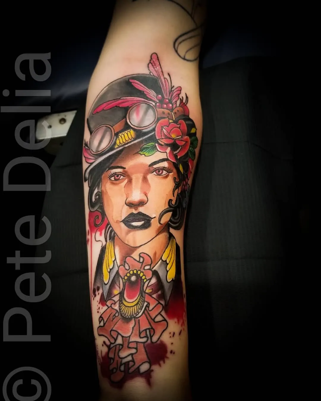 black & grey realism tattoo by Pete Delia at Fallen Raven Tattoo Studio in Simpsonville, SC