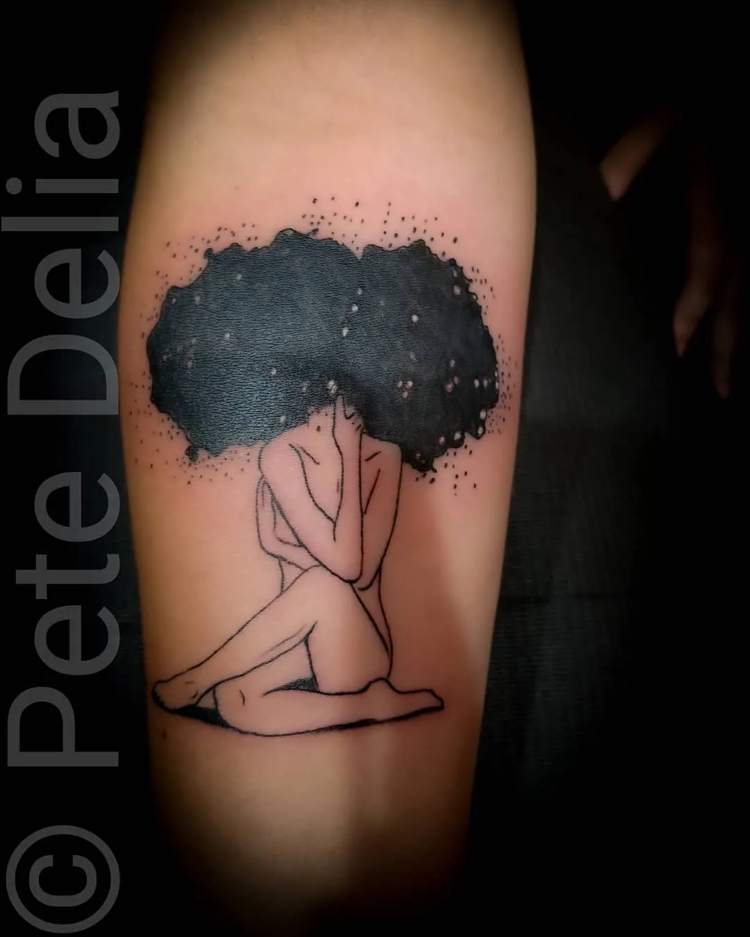 black & grey realism tattoo by Pete Delia at Fallen Raven Tattoo Studio in Simpsonville, SC