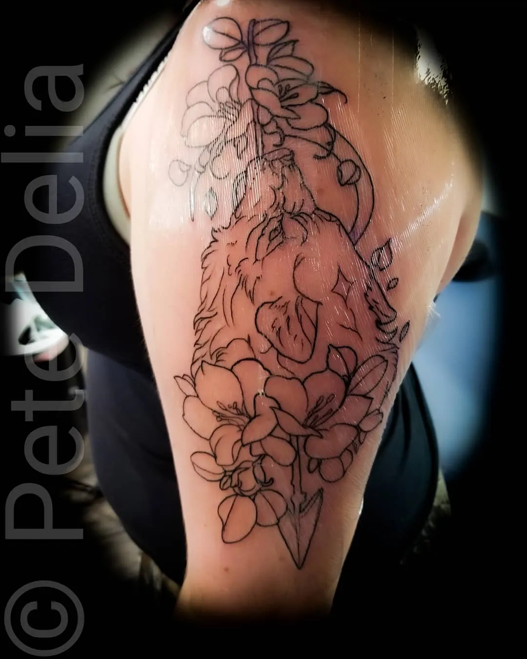 black & grey realism tattoo by Pete Delia at Fallen Raven Tattoo Studio in Simpsonville, SC