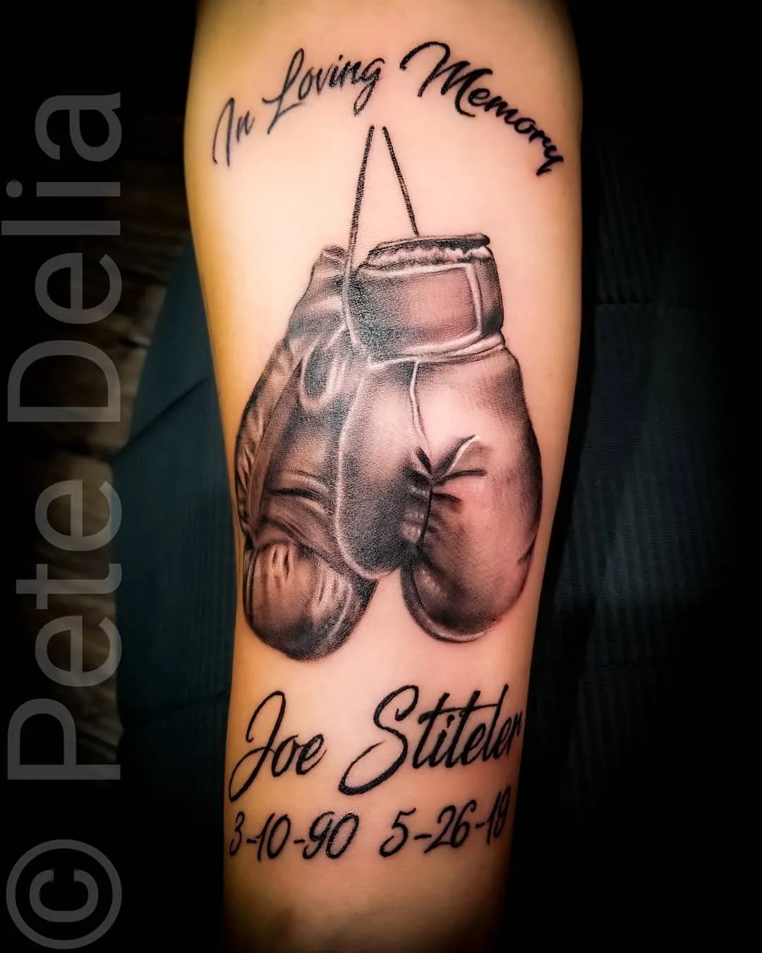 black & grey realism tattoo by Pete Delia at Fallen Raven Tattoo Studio in Simpsonville, SC