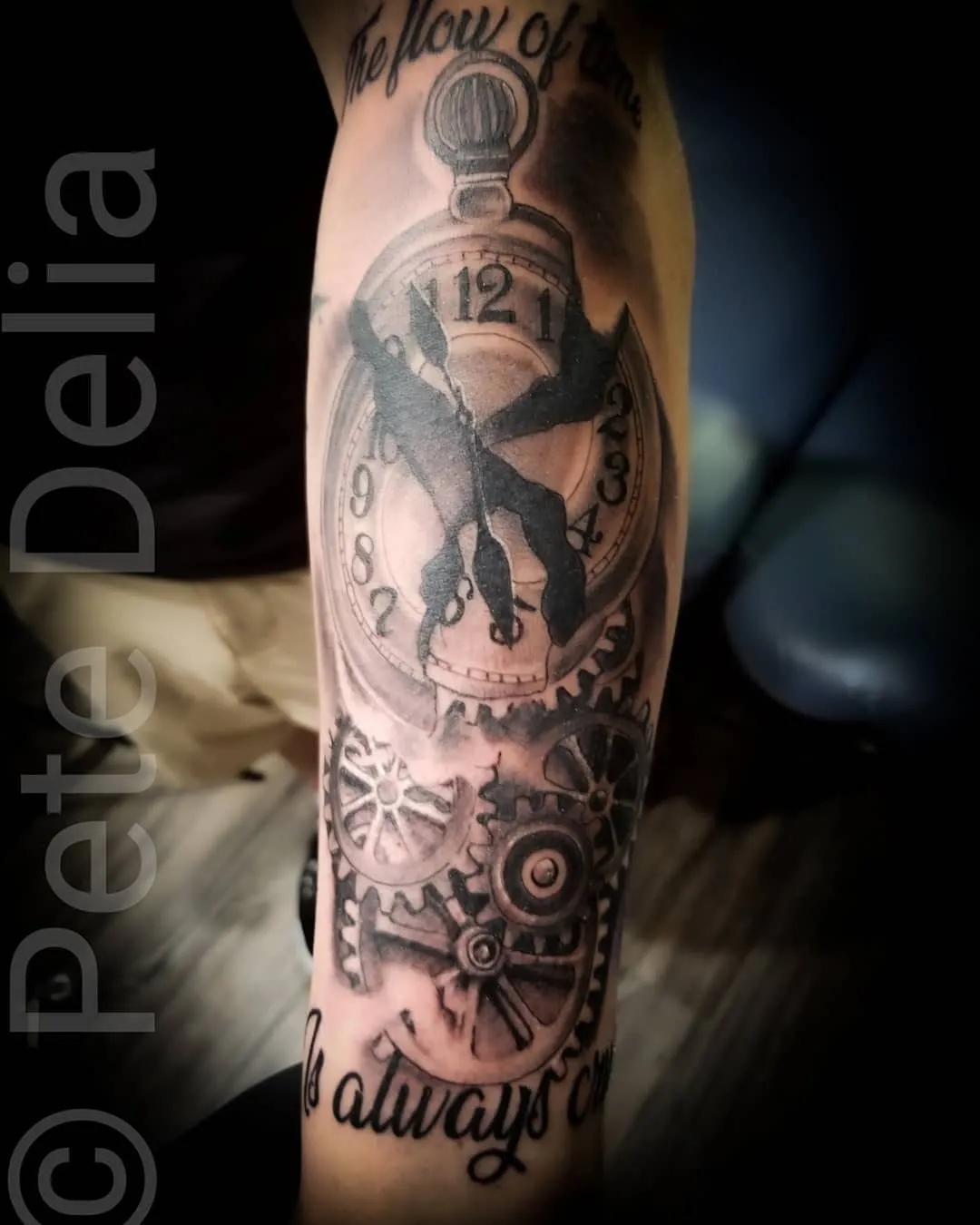black & grey realism tattoo by Pete Delia at Fallen Raven Tattoo Studio in Simpsonville, SC