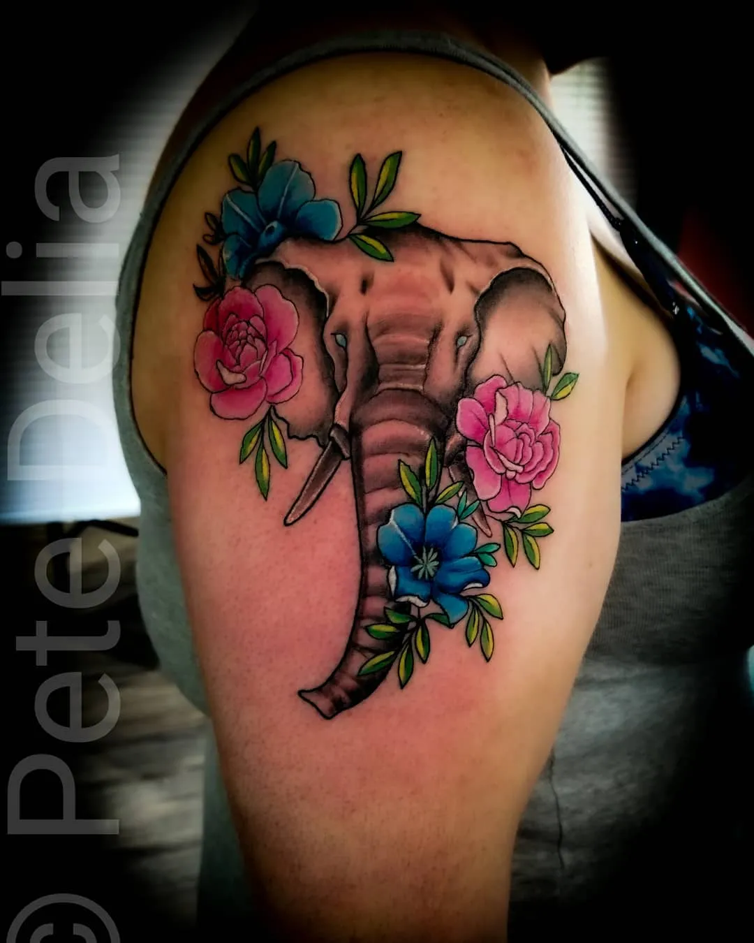 black & grey realism tattoo by Pete Delia at Fallen Raven Tattoo Studio in Simpsonville, SC