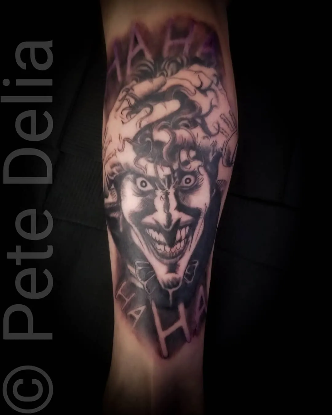 black & grey realism tattoo by Pete Delia at Fallen Raven Tattoo Studio in Simpsonville, SC