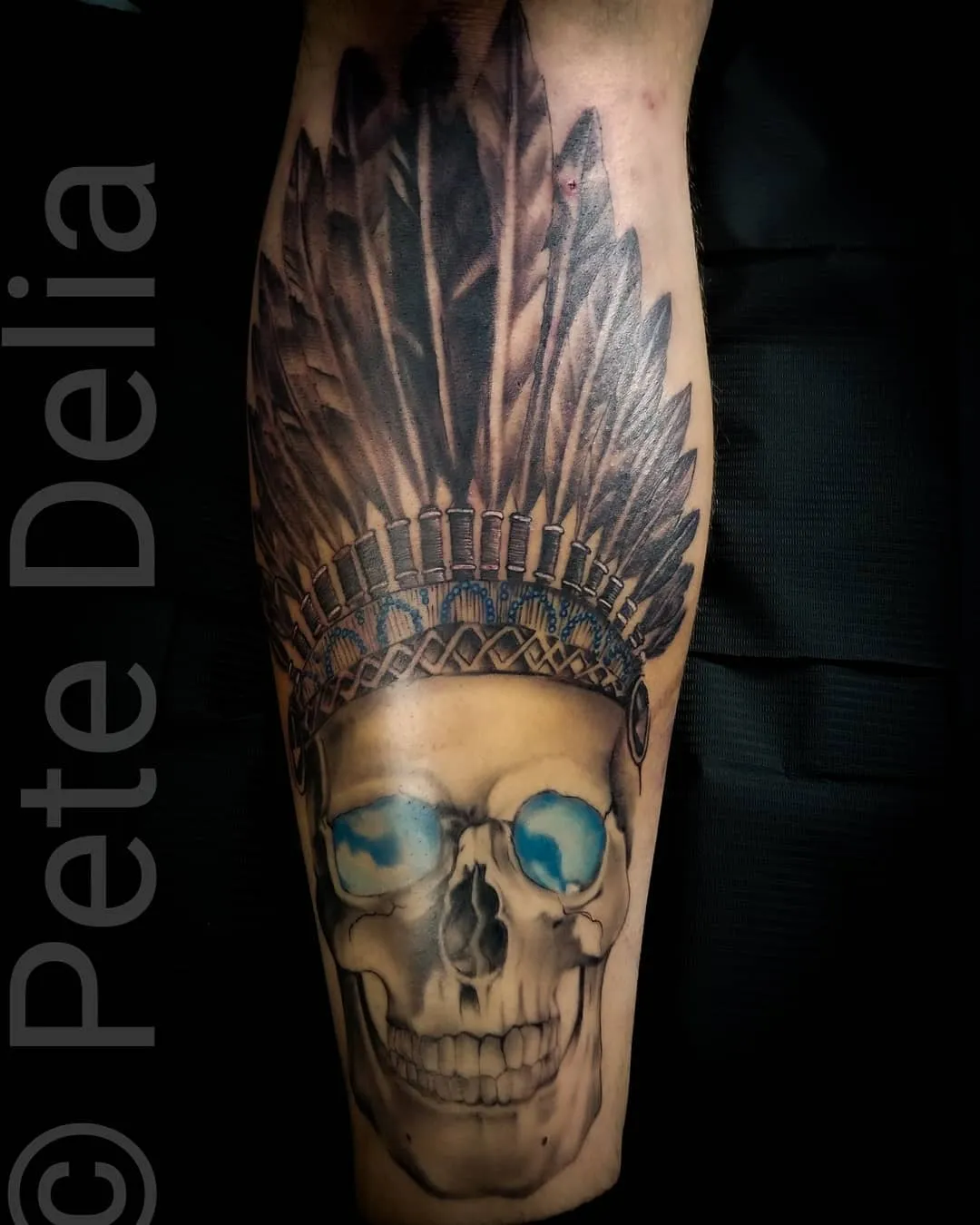 black & grey realism tattoo by Pete Delia at Fallen Raven Tattoo Studio in Simpsonville, SC
