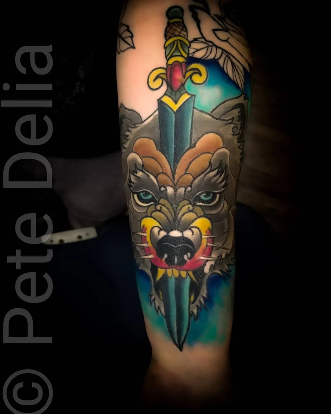 black & grey realism tattoo by Pete Delia at Fallen Raven Tattoo Studio in Simpsonville, SC