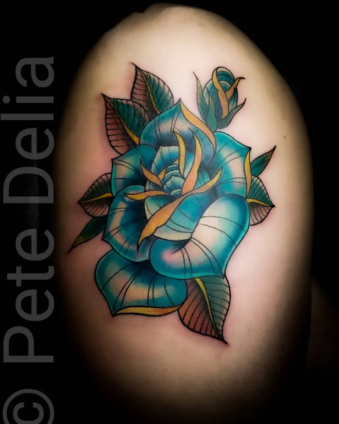 black & grey realism tattoo by Pete Delia at Fallen Raven Tattoo Studio in Simpsonville, SC