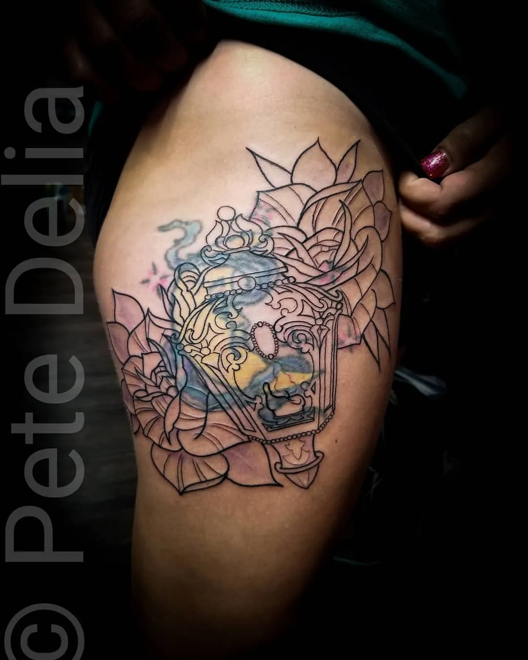 black & grey realism tattoo by Pete Delia at Fallen Raven Tattoo Studio in Simpsonville, SC