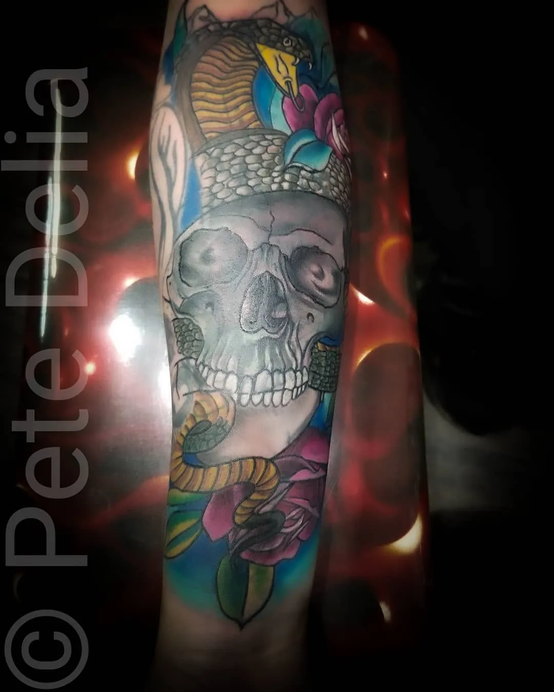 black & grey realism tattoo by Pete Delia at Fallen Raven Tattoo Studio in Simpsonville, SC