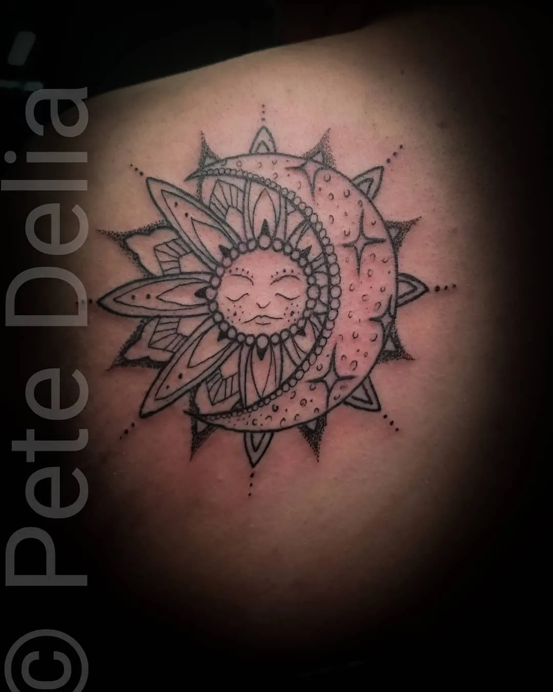 black & grey realism tattoo by Pete Delia at Fallen Raven Tattoo Studio in Simpsonville, SC