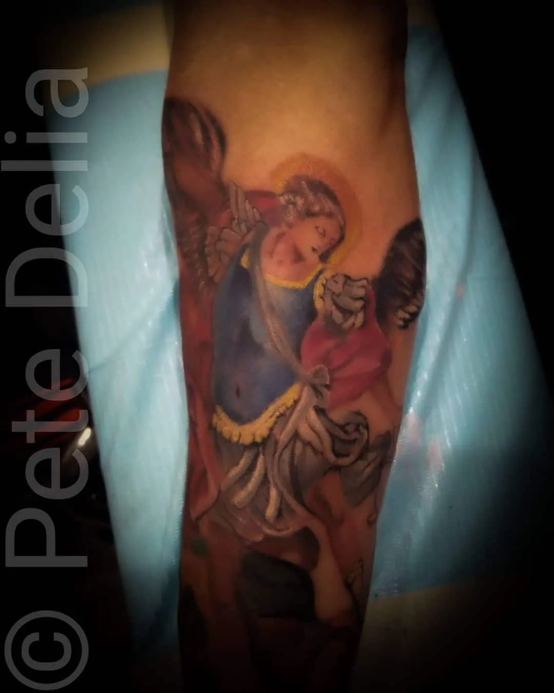 black & grey realism tattoo by Pete Delia at Fallen Raven Tattoo Studio in Simpsonville, SC