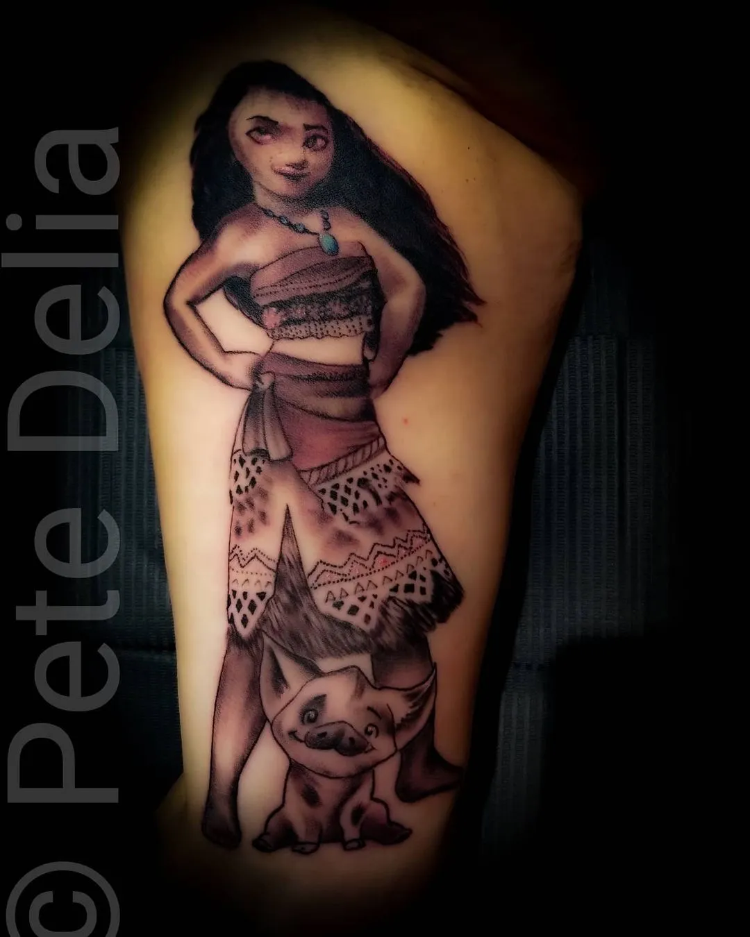 black & grey realism tattoo by Pete Delia at Fallen Raven Tattoo Studio in Simpsonville, SC