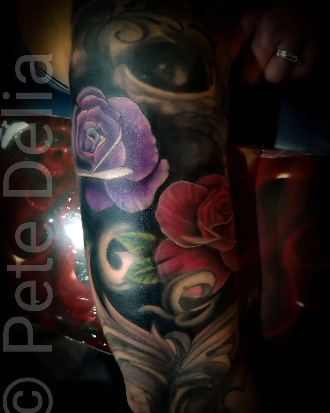 black & grey realism tattoo by Pete Delia at Fallen Raven Tattoo Studio in Simpsonville, SC