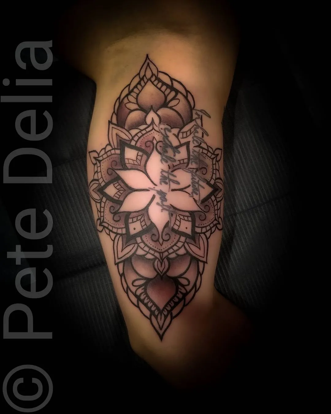 black & grey realism tattoo by Pete Delia at Fallen Raven Tattoo Studio in Simpsonville, SC