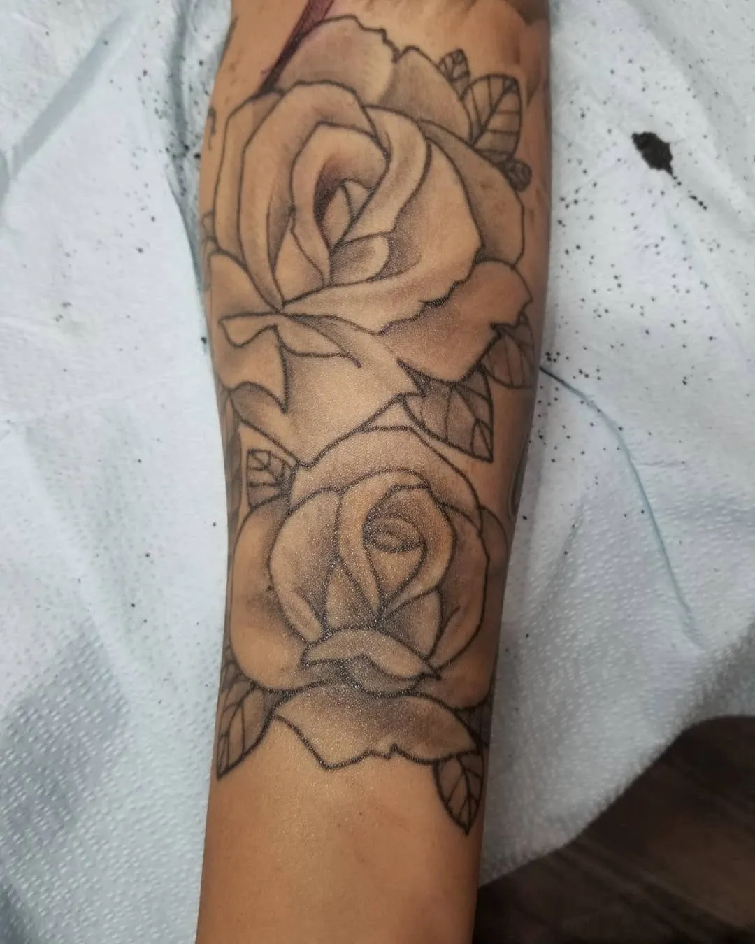black & grey realism tattoo by Pete Delia at Fallen Raven Tattoo Studio in Simpsonville, SC