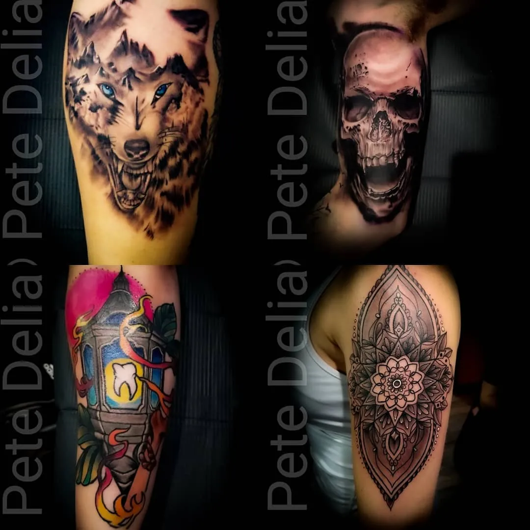 black & grey realism tattoo by Pete Delia at Fallen Raven Tattoo Studio in Simpsonville, SC