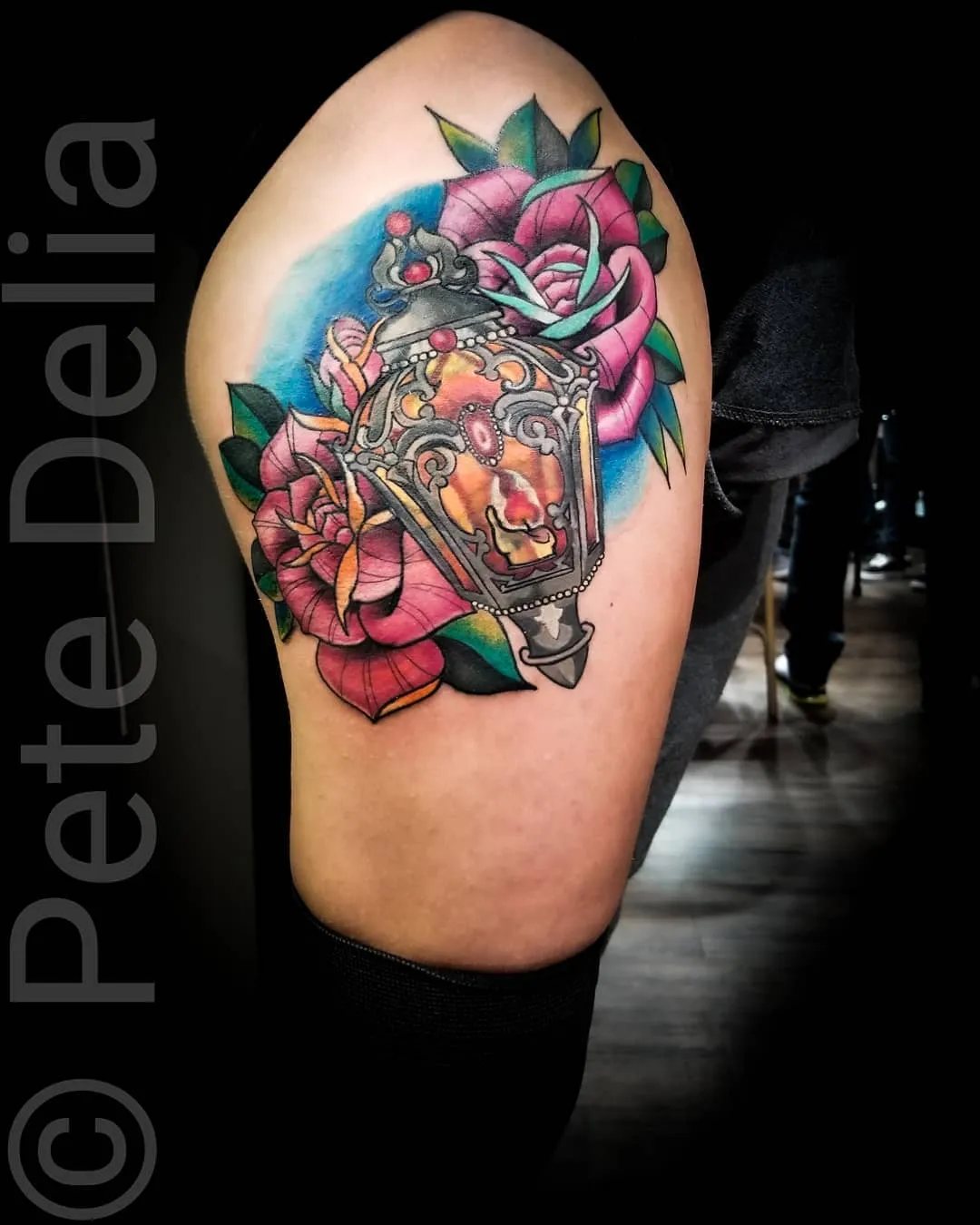 black & grey realism tattoo by Pete Delia at Fallen Raven Tattoo Studio in Simpsonville, SC