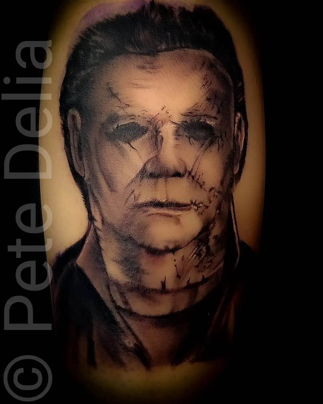 black & grey realism tattoo by Pete Delia at Fallen Raven Tattoo Studio in Simpsonville, SC