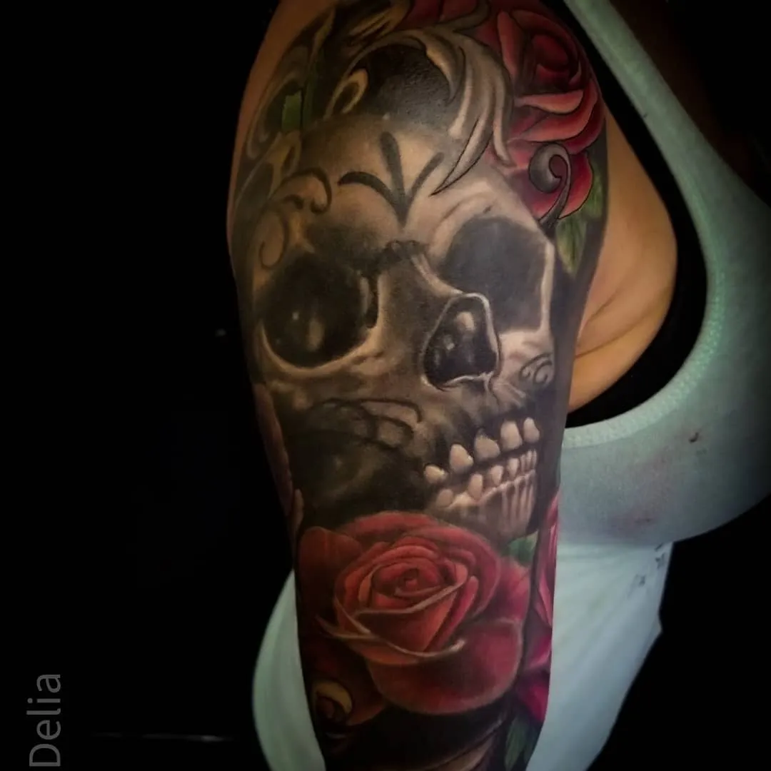 black & grey realism tattoo by Pete Delia at Fallen Raven Tattoo Studio in Simpsonville, SC