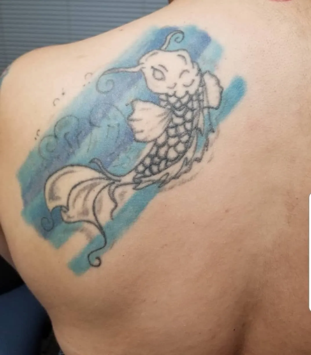 black & grey realism tattoo by Pete Delia at Fallen Raven Tattoo Studio in Simpsonville, SC