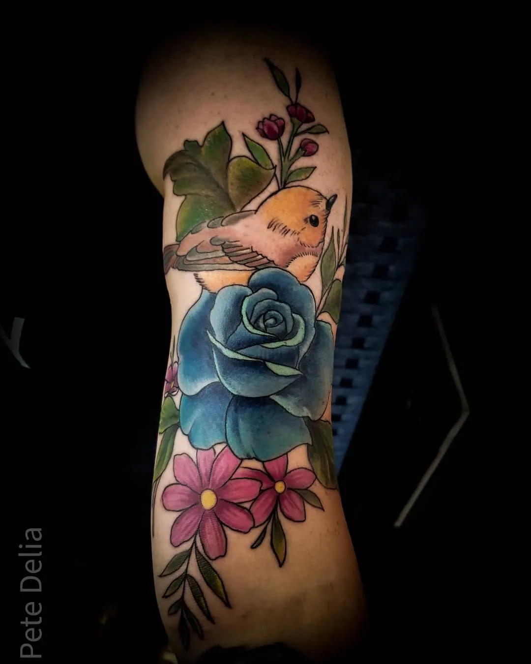 black & grey realism tattoo by Pete Delia at Fallen Raven Tattoo Studio in Simpsonville, SC