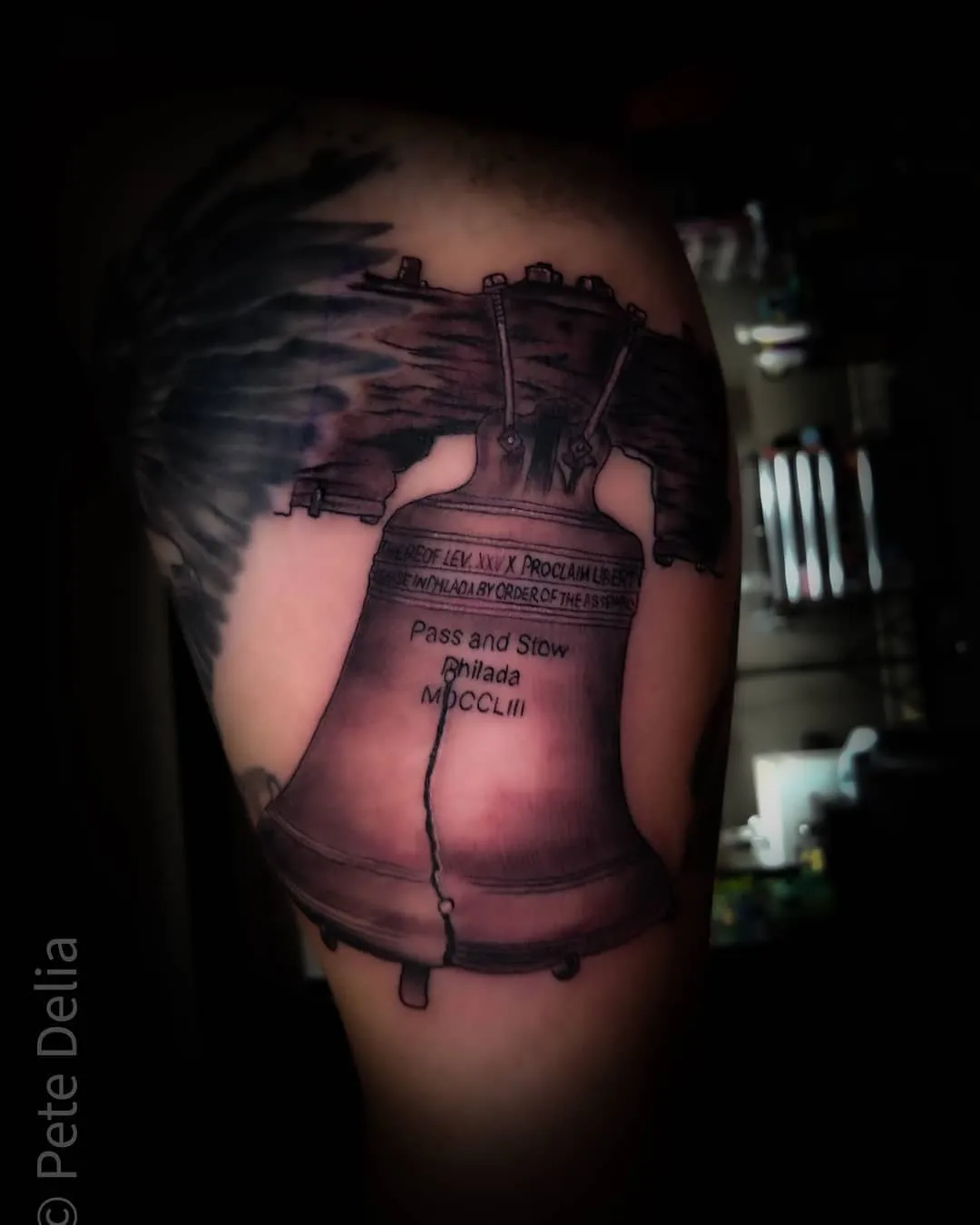 black & grey realism tattoo by Pete Delia at Fallen Raven Tattoo Studio in Simpsonville, SC